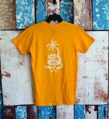 Men’s Lost T-Shirt Short Sleeve Crew Neck SMALL Yellow NEW