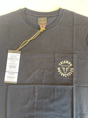 Triumph Motorcycles T-Shirt Mens Small Newlyn Jet Black Graphic Logo Cotton