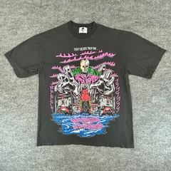 Warren Lotas Shirt Mens L Gray Jason Friday the 13th Streetwear Hollywood Faded