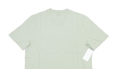 Vince Men’s Dried Cactus Green Pima Cotton V-Neck Short Sleeve T-Shirt