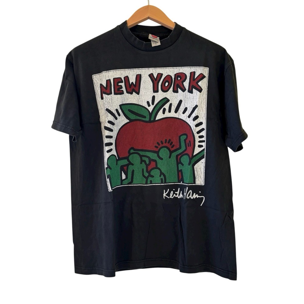 Keith Haring New York City Big Apple Art Tee T Shirt Retro Modern XL Reprint