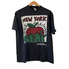 Keith Haring New York City Big Apple Art Tee T Shirt Retro Modern XL Reprint