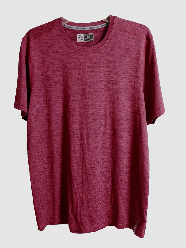 RBX X-Train T-Shirt NEW Crew Neck Short Slv Straight Hem Wine Size M #16099