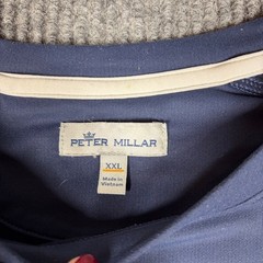 Peter Millar Shirt Men’s XXL Navy Blue Long Sleeve Performance Logo