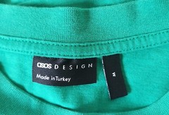 ASOS Daysocial Unisex Medium Oversized T-Shirt with Graphic Print Logo Green
