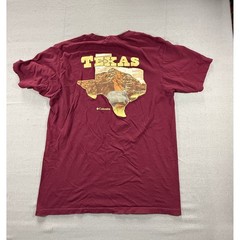 Columbia Mens Texas Graphic Tee Maroon Short Sleeve Armadillo Logo Size M 1713