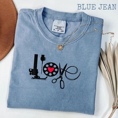 Quilting Sewing Heart Love Shirt, Quilter Sewing Lover T-Shirt Tee
