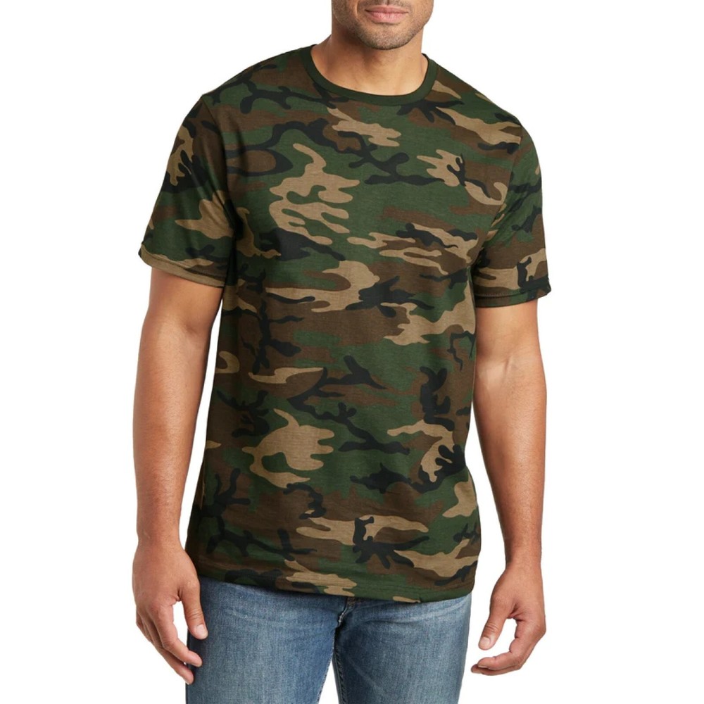 District Made Men’s Perfect Weight Military Camo S/S Crew Tee, Size S-3X