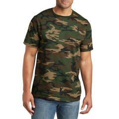 District Made Men’s Perfect Weight Military Camo S/S Crew Tee, Size S-3X