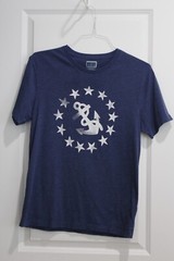 Mens J CREW Navy Blue Nautical T-Shirt Sz S EUC