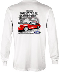 1993 FORD SVT MUSTANG COBRA Full Color DTG PRINTED T-Shirt BLACK, RED & TEAL