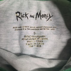 Rick and Morty Men’s Small tie dye graphic tee green EUC adult swim