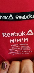 Reebok Men’s Red Graphic Logo T-Shirt Crew Neck Short Sleeve Regular Size M