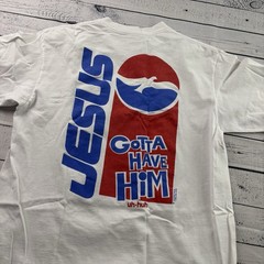 Vitnage Sof Tee Jesus The Right One Short Sleeve T Shirt Men’s Large White