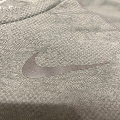 Nike Shirt Mens XL Grey Running Dri Fit Training Miler Camo Polyester Swoosh