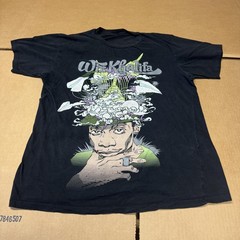 Wiz Khalifa Shirt Mens Medium Black Portrait Smoke Graphic Hip Hop Rap Music Tee