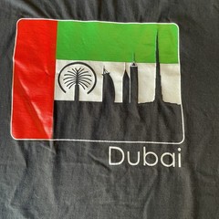 Dubai Short Sleeve Black Logo T-Shirt Large