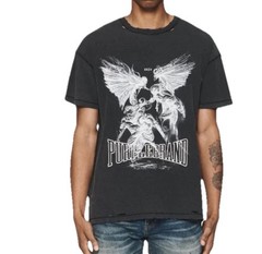 PURPLE BRAND INSIDE OUT SS FIGHT WASHED BLACK BEAUTY TEE (BLACK) P101-JFBB224 XL