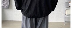 Men’s Distressed Hole Long Sleeve T-Shirt Hip Hop Oversized Harajuku Streetwear