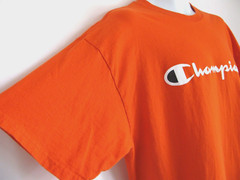 Champion Athletic T Shirt Mens 1XL Orange Logo Graphic Streetwear Tee