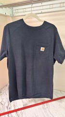 Carhartt Force Relaxed Fit Navy Crew Neck Pocket T-Shirt Mens Size L