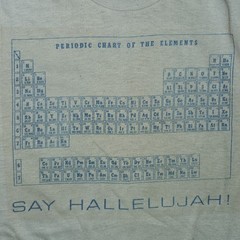 VINTAGE Fine T by R&D Single Stitch T-Shirt PERIODIC TABLE OF THE ELEMENTS 70s M