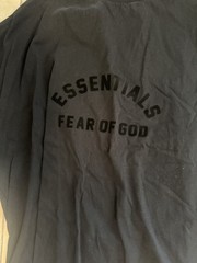 Fear of God Essentials Men’s Black Logo Crew Neck Short Sleeve Cotton T-Shirt