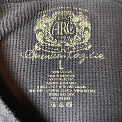 American Rag Cie Thermal Long Sleeve Shirt Men’s Large Brooklyn Navy Yard Gray