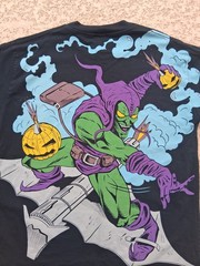 Chronic Images Green Goblin All Over Print T-Shirt Size L Rare Marvel Spiderman