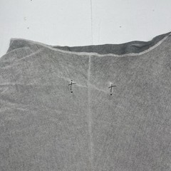 Grey Lightweight Asymmetrical Hem Cowl Neck Short Sleeve T Shirt Mens Small