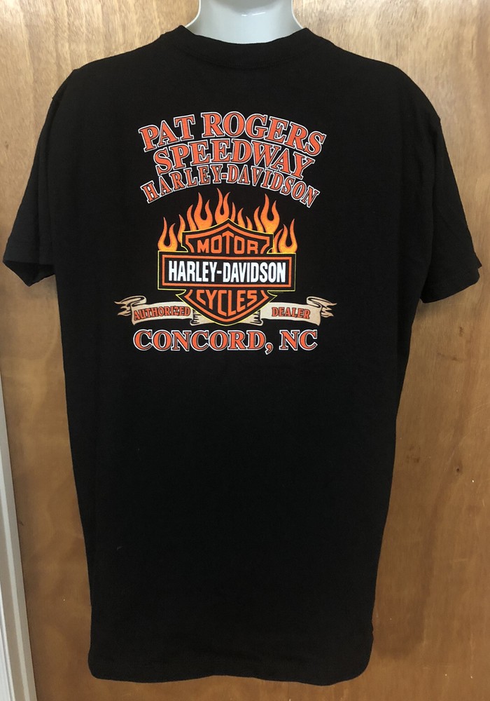Pat Rogers Speedway Harley-Davidson Concord NC Black T-shirt Adult Size XL