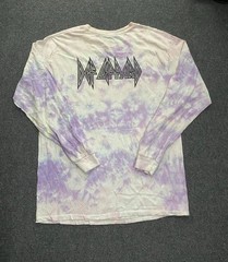 2021 Def Leppard High ‘N’ Dry Tie Dye Long Sleeve Band T-Shirt M/L Double Sided