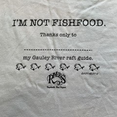 Vintage Fishing T-Shirt Mens Large White Water Rafting Fish Art Camping Lake Y2K