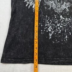 Brisco Brands Men’s Graphic T-Shirt Size M Black Owl Fleur-de-lis Print Casual