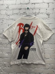 VTG U2 Achtung 1991 Baby Zoo TV Tour White Band Concert Tee AOP T-Shirt M/L USA