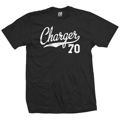 Charger 70 Jersey T-Shirt | 1970 Script Classic Baseball Sports Tee Womens Mens