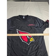 NFL Team Apparel Arizona Cardinals Jersey Mens Medium Black Pink V-Neck Football