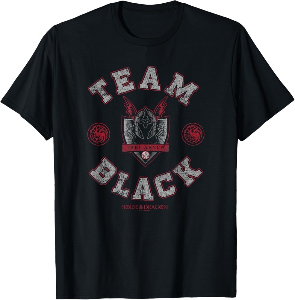 House of The Dragon Team Black Targaryen House Logo T-Shirt