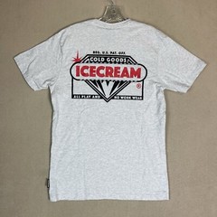 Icecream T Shirt Mens M Ivory Cold Goods Graphic Print Crew Neck Regular Fit