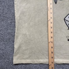 Valabasas Vintage T Shirt Mens XL Beige Hip Hop Tattoo Shop Bling Y2K Crew Neck