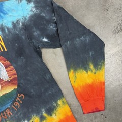 Led Zeppelin T Shirt Mens Large Multicolored Long Sleeve Tie Dye Flaws Preowned