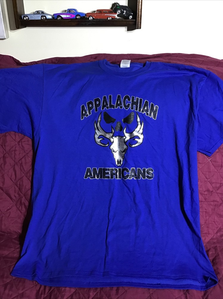 APPALACHIAN AMERICAN T-SHIRT. WORK HARD PLAYHARDE Mens 100% Cotton T-Shirt. B141
