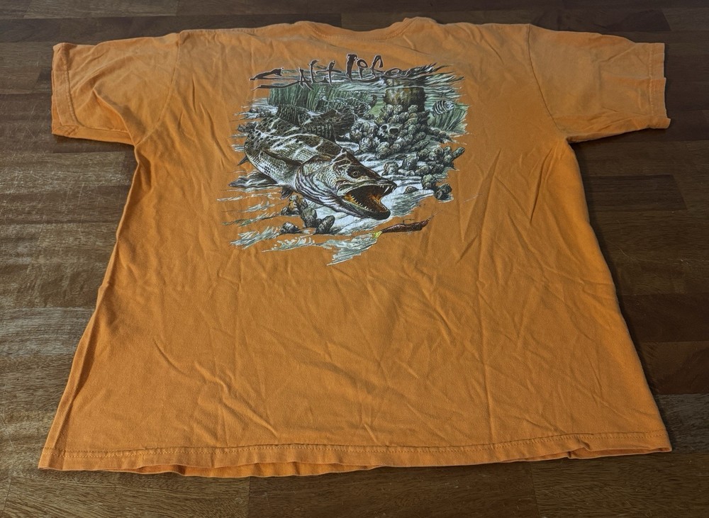 Salt Life Men’s Orange Fishing T-Shirt Size Xl
