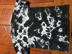 Surf Style Adult Size Medium T-Shirt Black Gray Tie Dye Neon Graphic Worn White