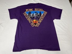 Vintage Gatlinburg Shirt Mens Large Purple Work Sucks Mountains Hanes 90s