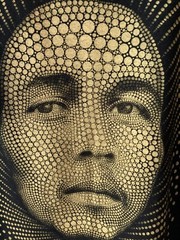 RARE Vintage ? Bob Marley 3D T-Shirt Digital Graphic Illusion Sz M Ben Heine EC