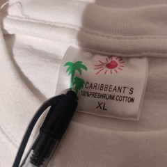 St. Maarten N.A F.W.I. Sun Palm Tree Caribbeant’s Cotton T-Shirt Sz XL – Stains