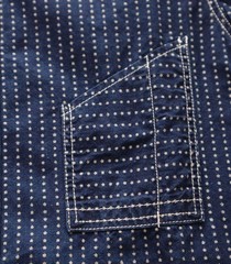 The Real McCoy’s Double Diamond Indigo Star Wabash Work Shirt S Indigo Men’s