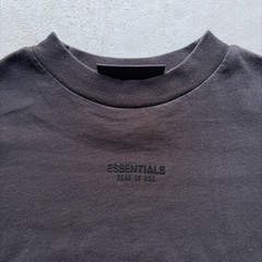 Fear of God Essentials Jet Black Oversized Logo T – Shirt – size medium