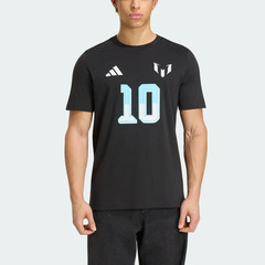 Adidas Messi T Shirts Men’s Black Crew Neck Moderate KS2539 Size